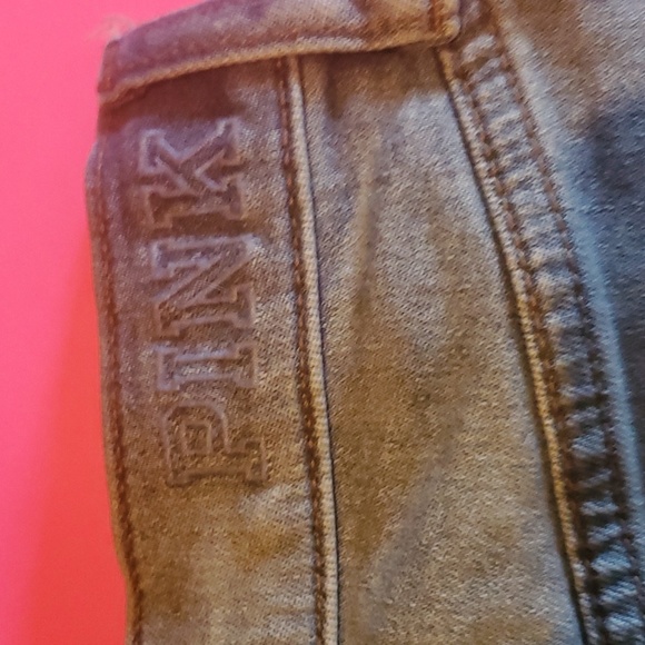 Pink By Victoria's Secret Blue Jean Shorts. Size 2. Medium Blue. Gently Worn - Picture 5 of 7